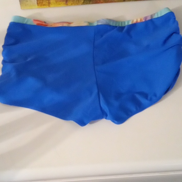 Stylish Blue Bikini Bottoms with Colorful Waistband - Picture 3 of 5